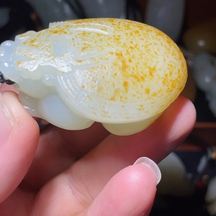 人***斌和田玉（白玉）未镶嵌车挂