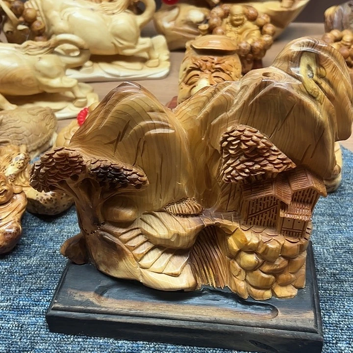 柏木太行崖柏手把摆件