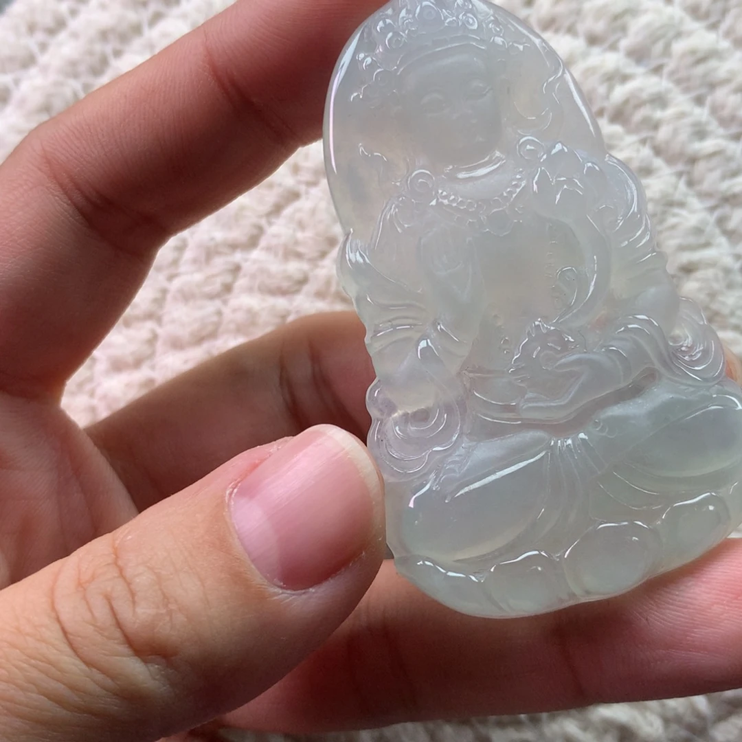 翡翠未镶嵌颈饰天然翡翠度母