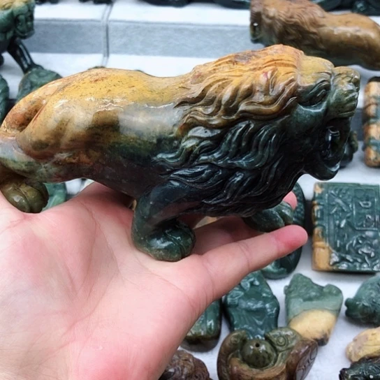 岫岩河磨玉（透闪石质玉）未镶嵌把件自****0