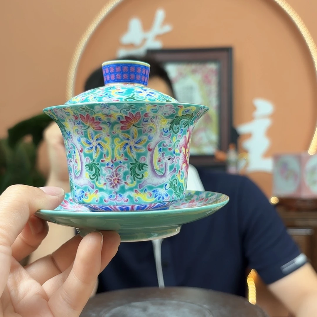 景德镇陶瓷手工盖碗