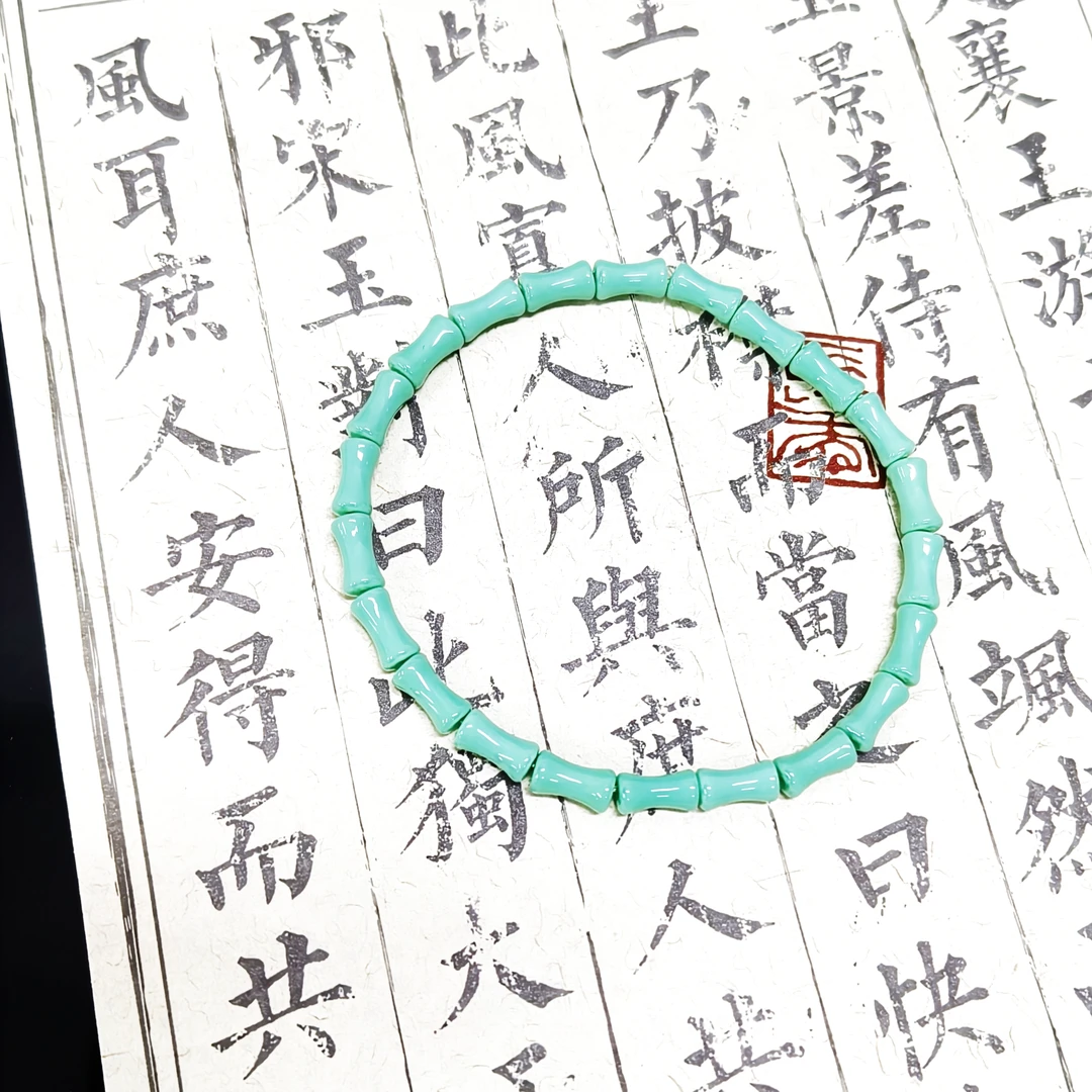 21号精品绿色竹节款手串(拍一发二)