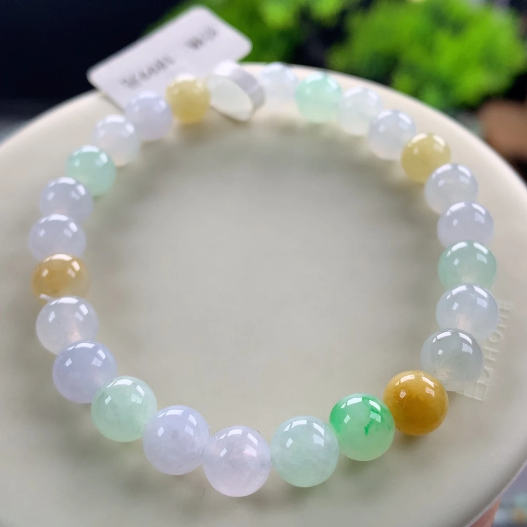 翡翠未镶嵌手链41号卡7.5