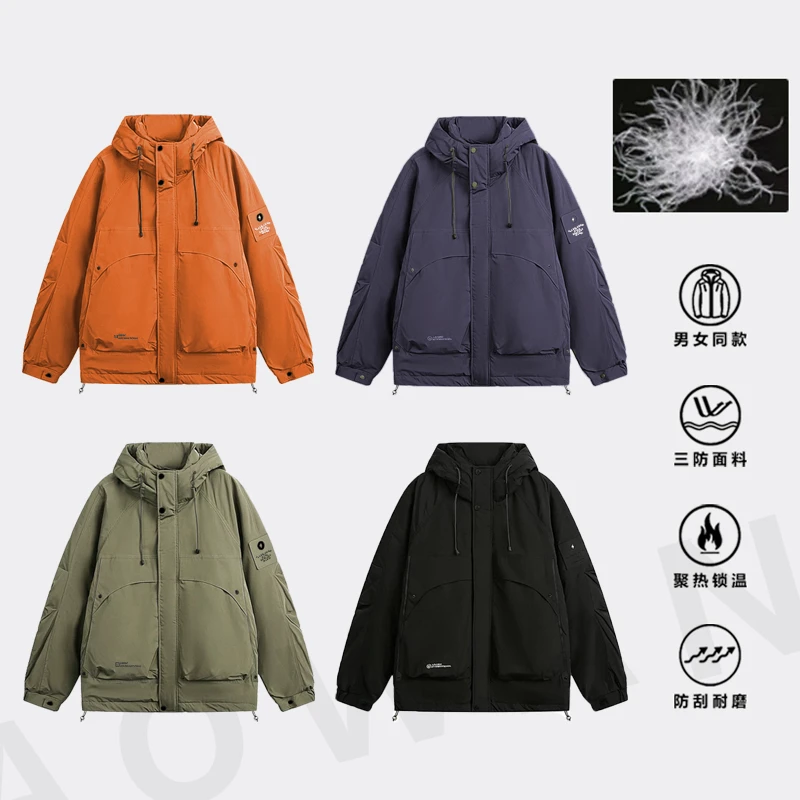 LW【冬日暖阳】冬季工装户外连帽时尚潮流百加厚男女款外套8121