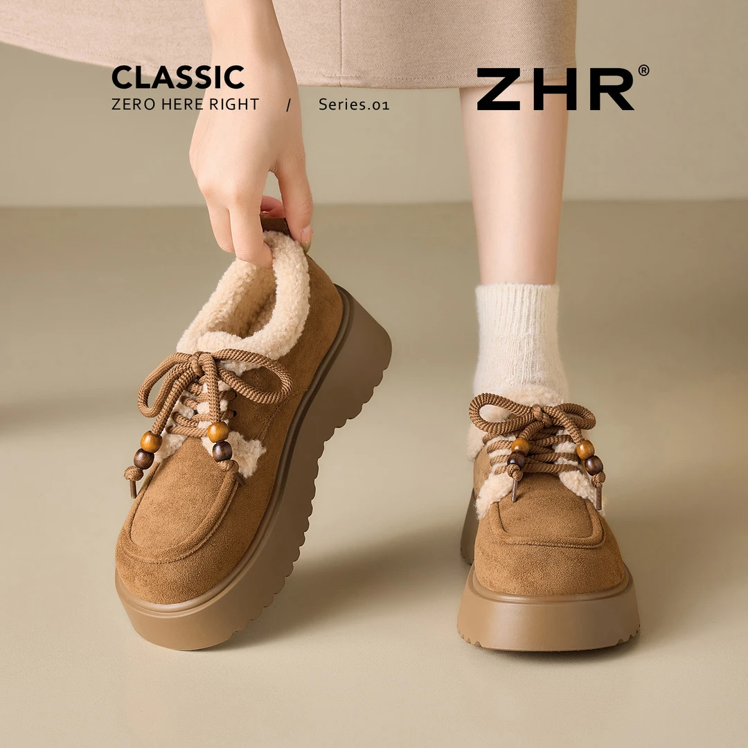 【5厘米羊羔绒勃肯】不打滑不掉跟复古小土豆勃肯鞋女款增高棉鞋女