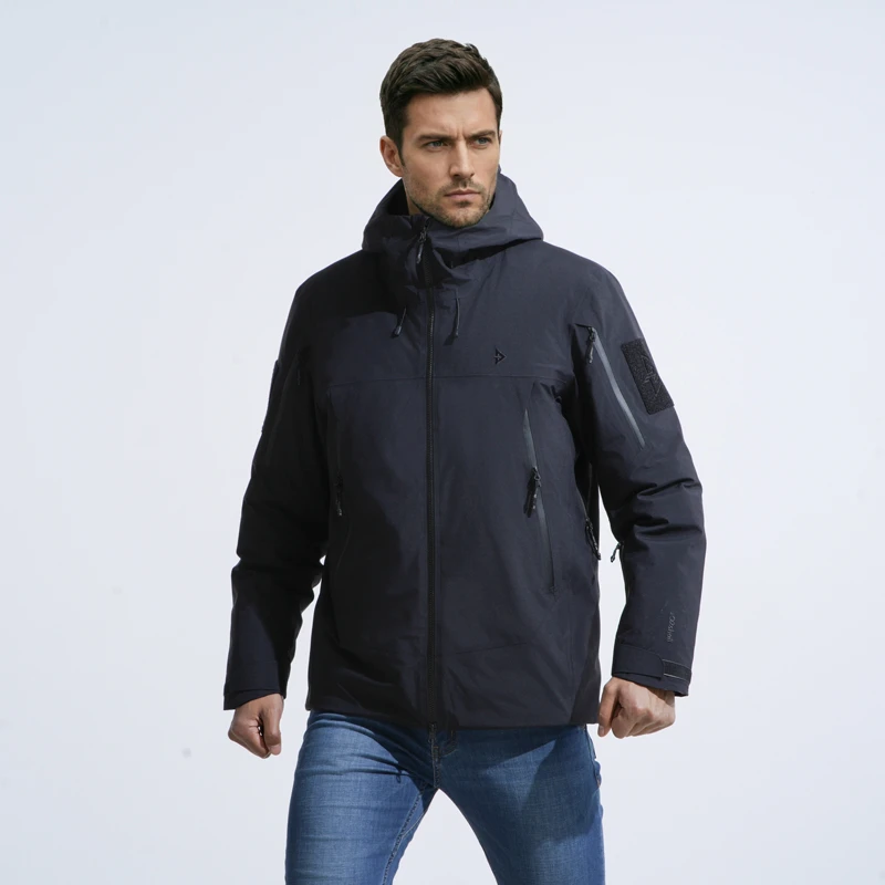 【龙牙】战之炽鲨战术连帽鹅绒羽绒服户外男士外套冬款防风保暖穿搭