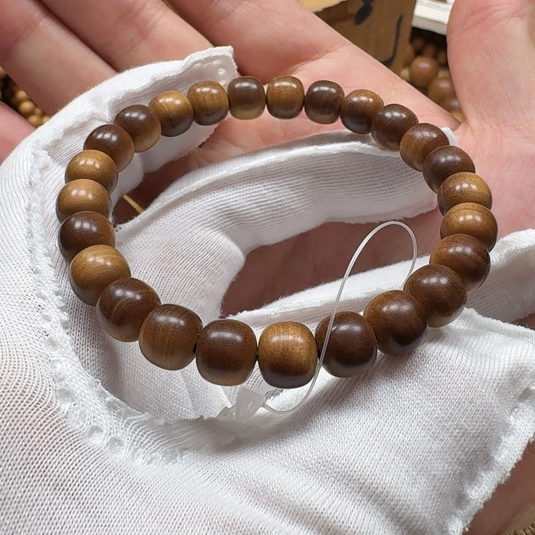 檀香木手串/手链钢印料老山檀香7*8黑肉沉水