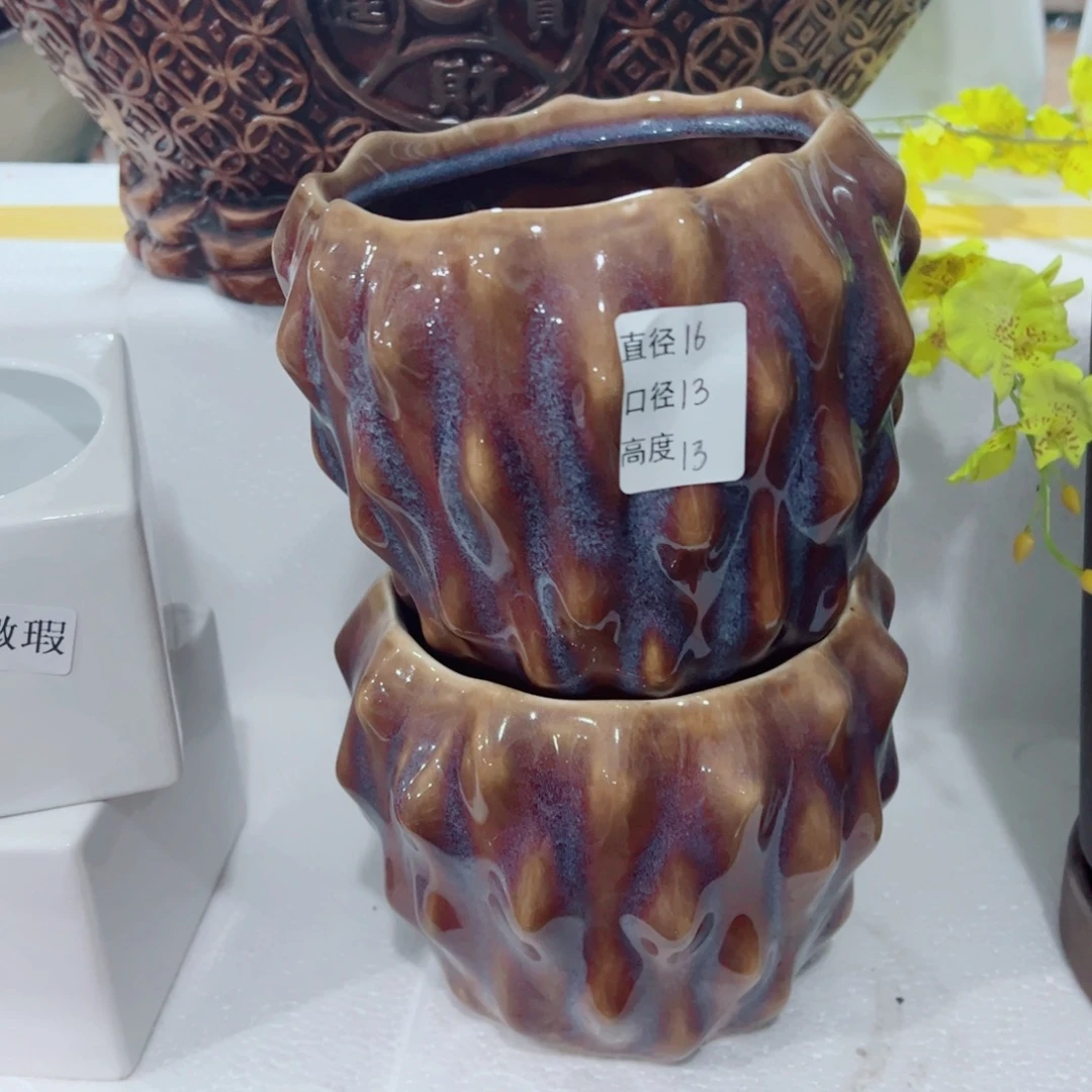 有孔，陶瓷花盆满10米包邮发货