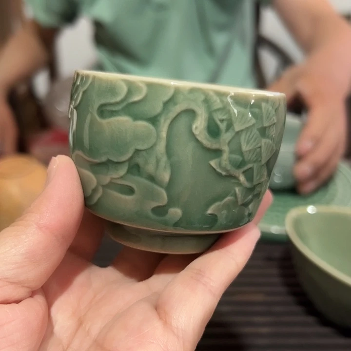 龙泉云间青瓷小米茶器