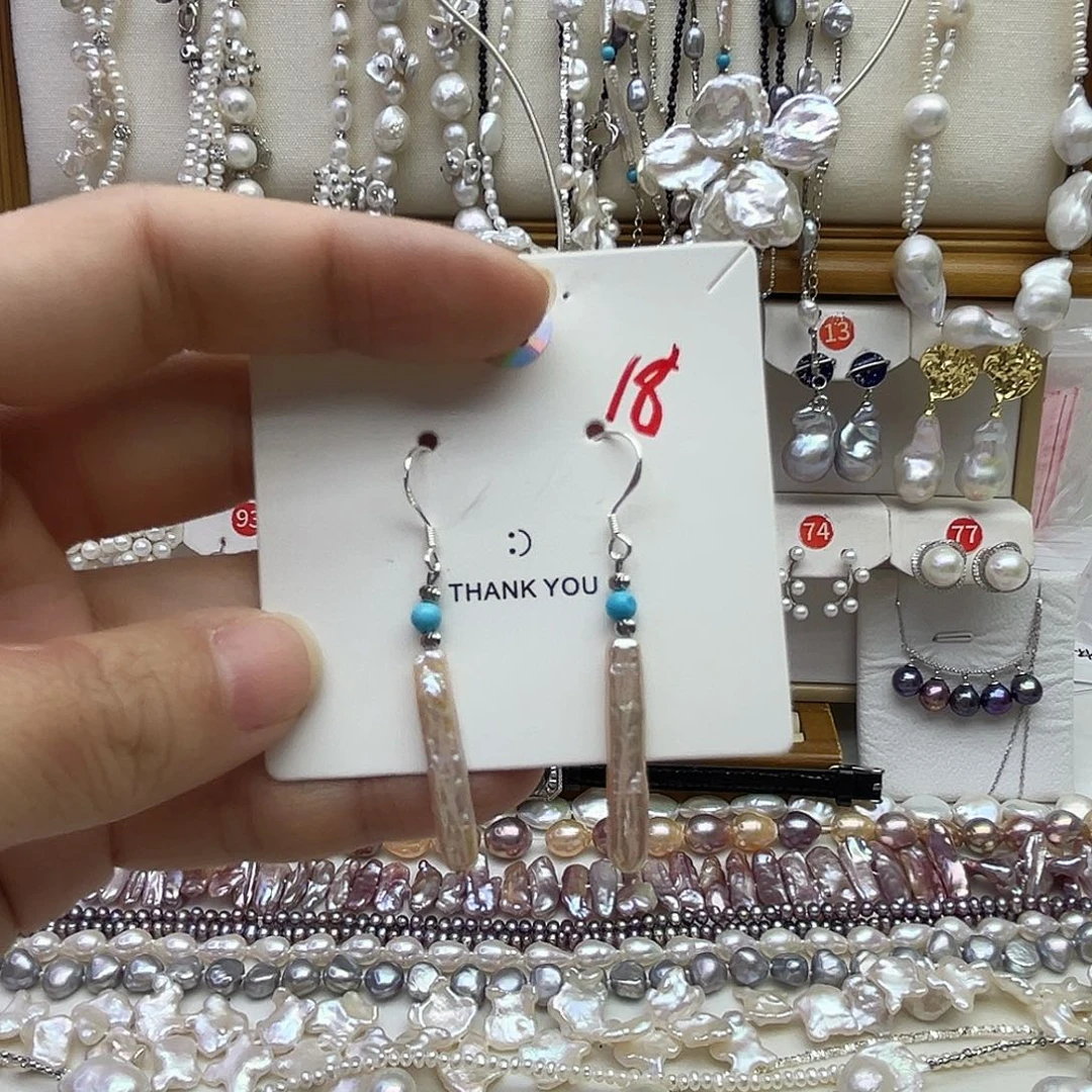 淡水珍珠耳饰银S925镶嵌慢*车