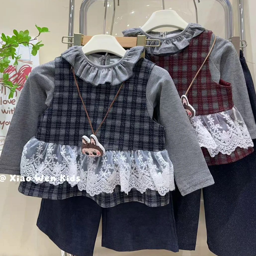 1135春秋新款女童休闲三件套套装