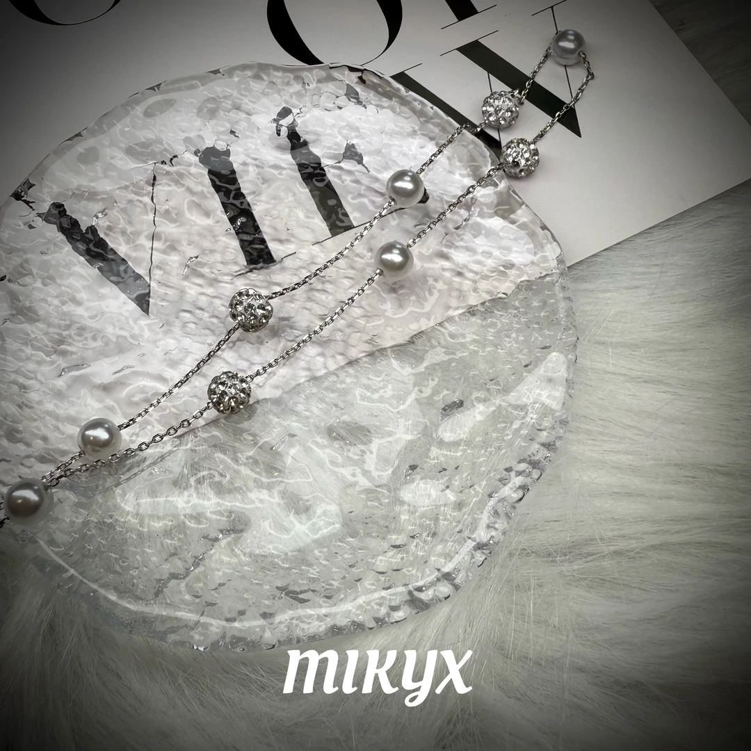 mikyx 铜合金项链 甜美风其它镀层女原创设计小众项链A266