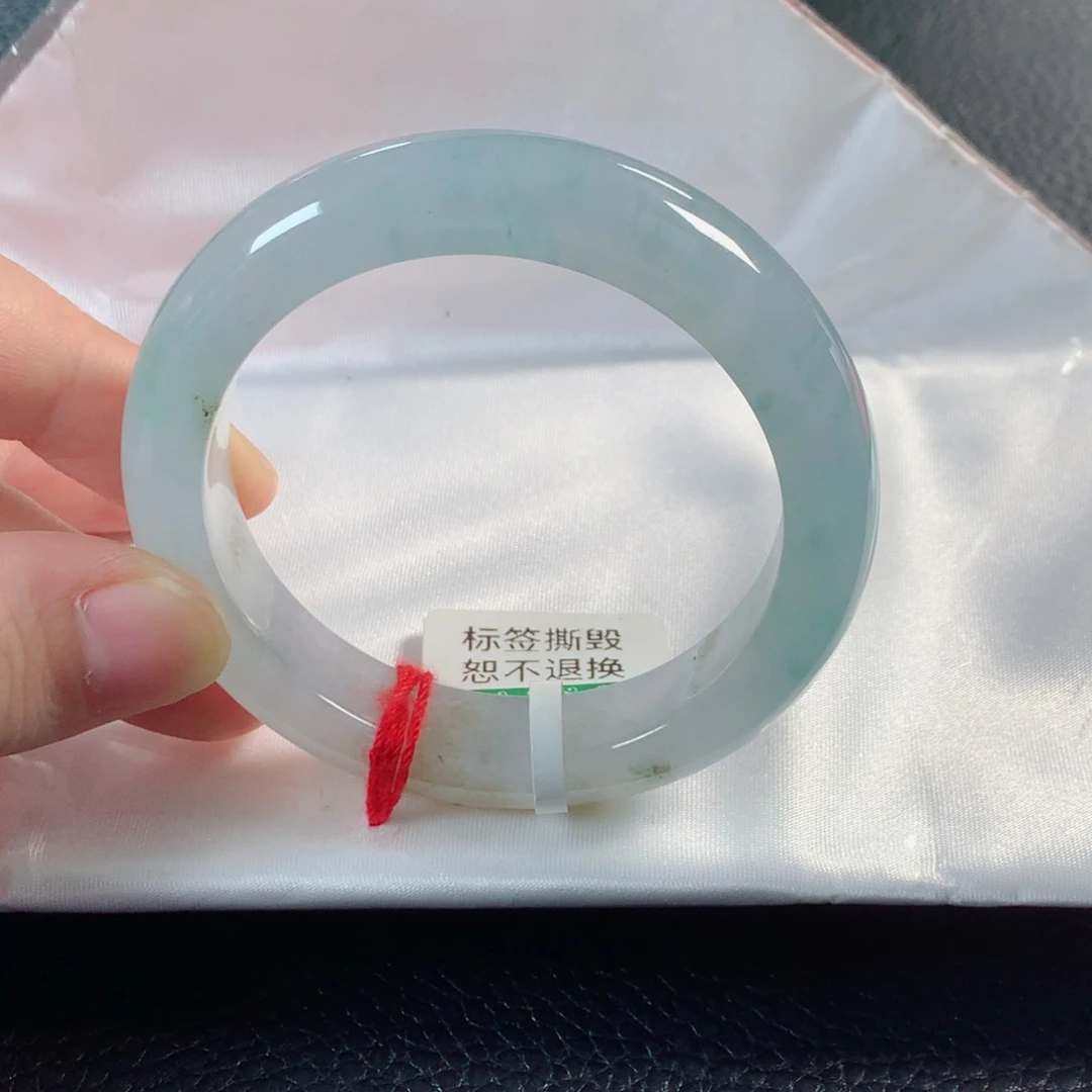 翡翠手镯未镶嵌缅甸天然翡翠手镯50圈口