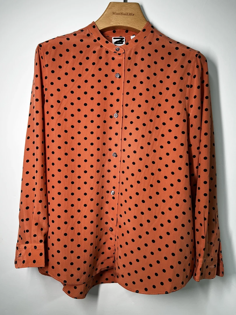 丝绸印花波点上衣250513