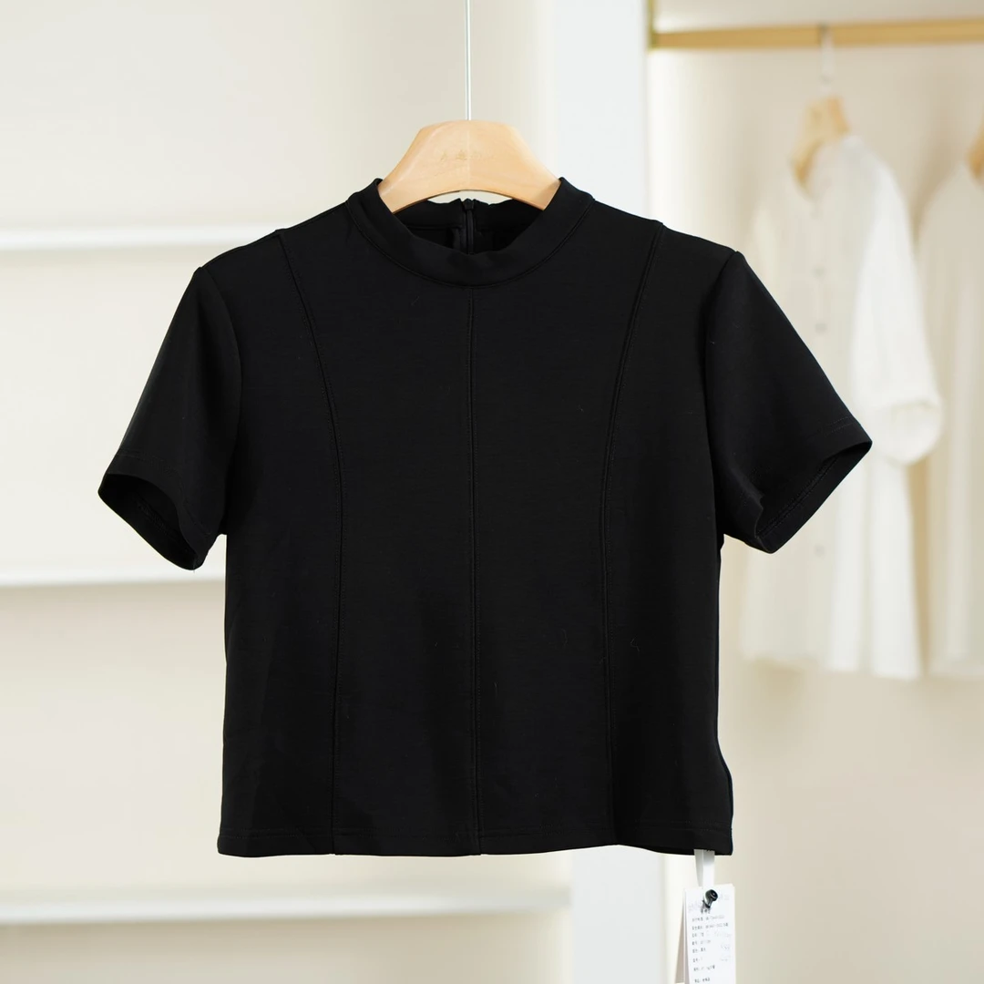 麦迪尚品【夕Y】50909357 纯色简约修身短T恤夏季女装专柜撤柜