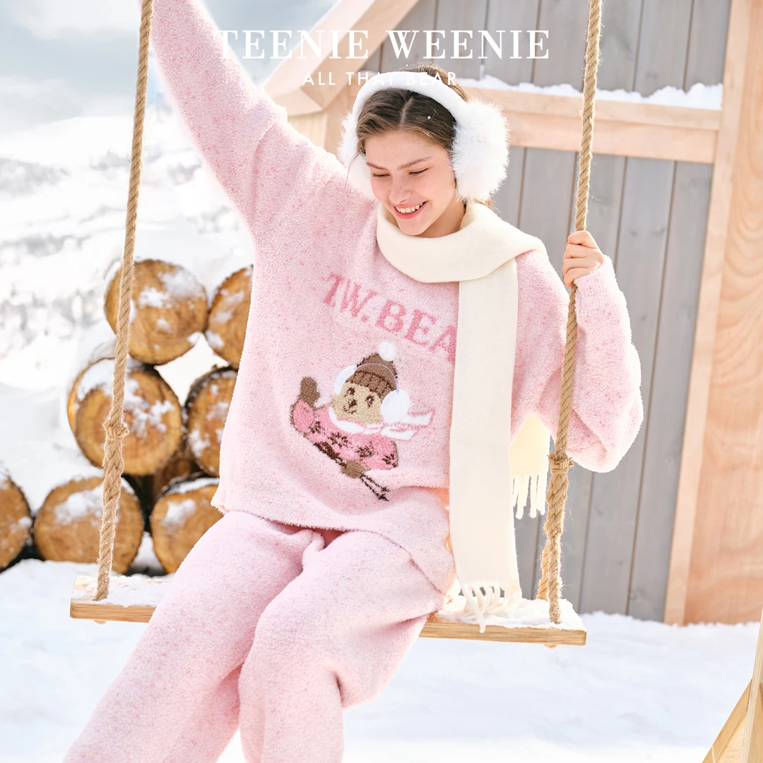 Teenie Weenie小熊冬日滑雪家居服套装