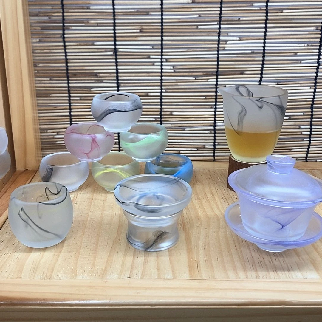 磨砂烟雨一套，主人杯2