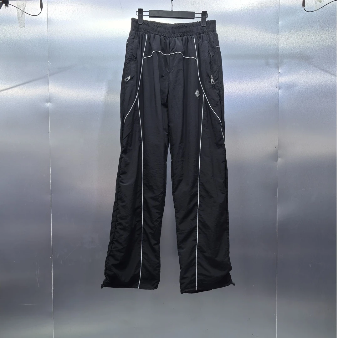 R09-62959-VIC裤腿经典LOGO刺绣印花休闲裤