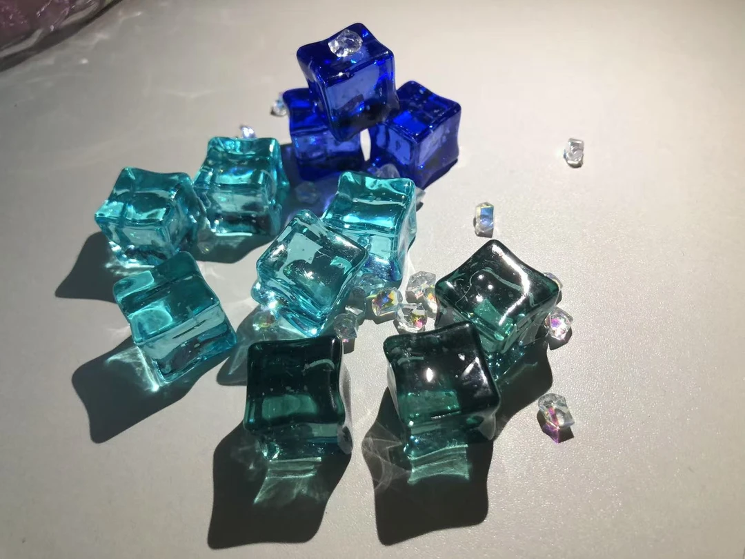 【海晏河清】三选一曲面夜光细闪冰块摆件