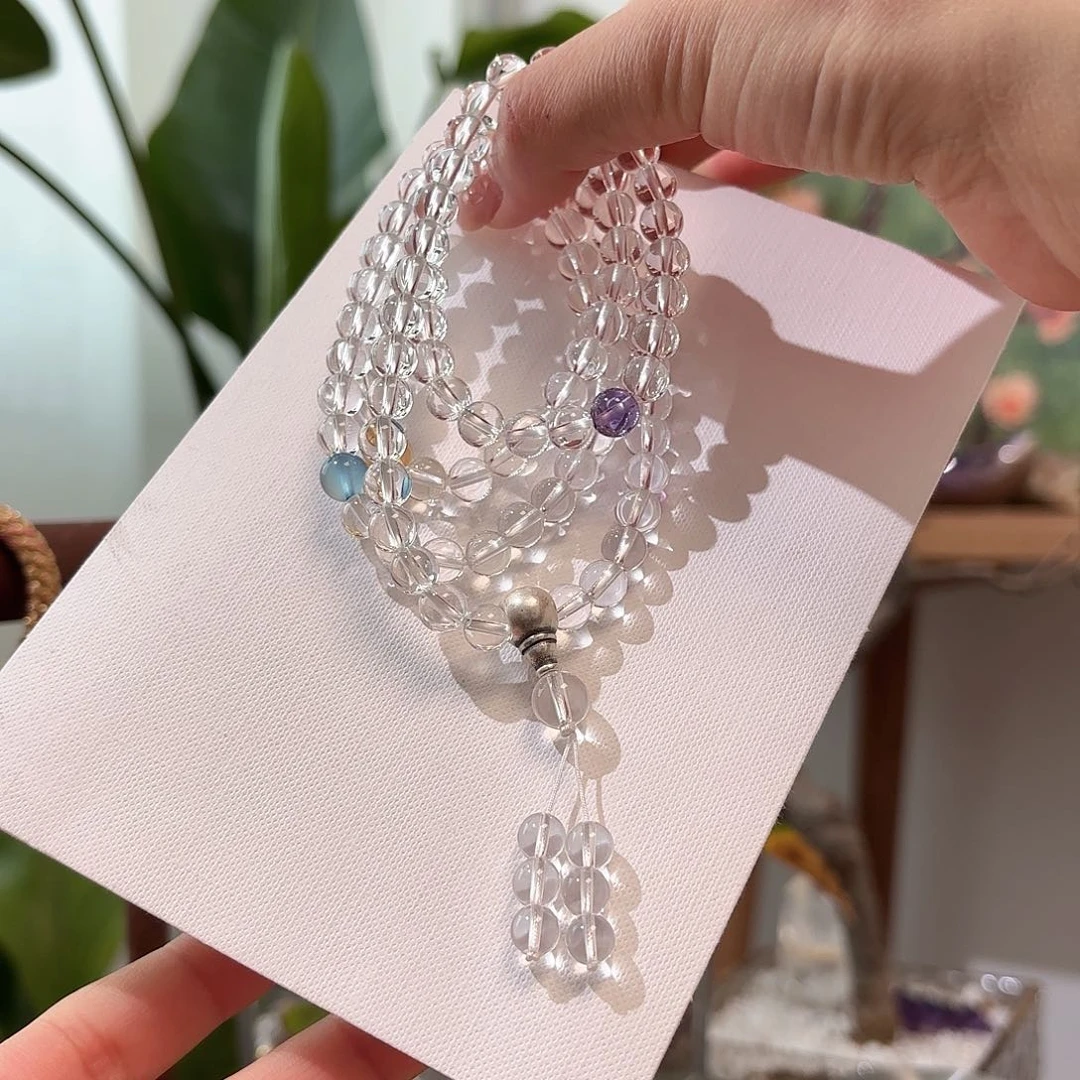 水晶手链银S925镶嵌设计款