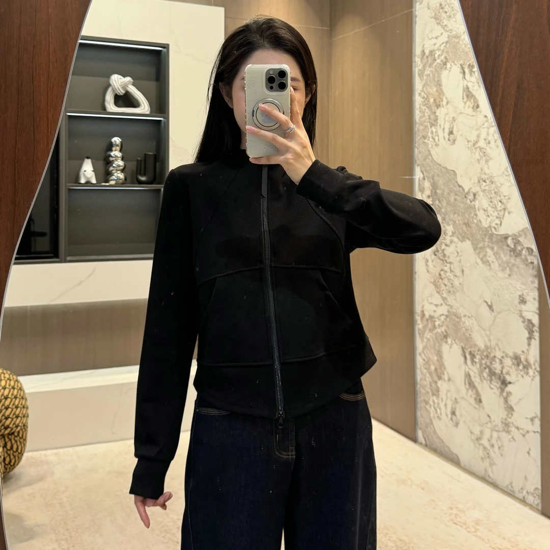 宿慕SUMU显瘦立领时尚加绒开衫外套2025新款秋冬修身上衣女装1620