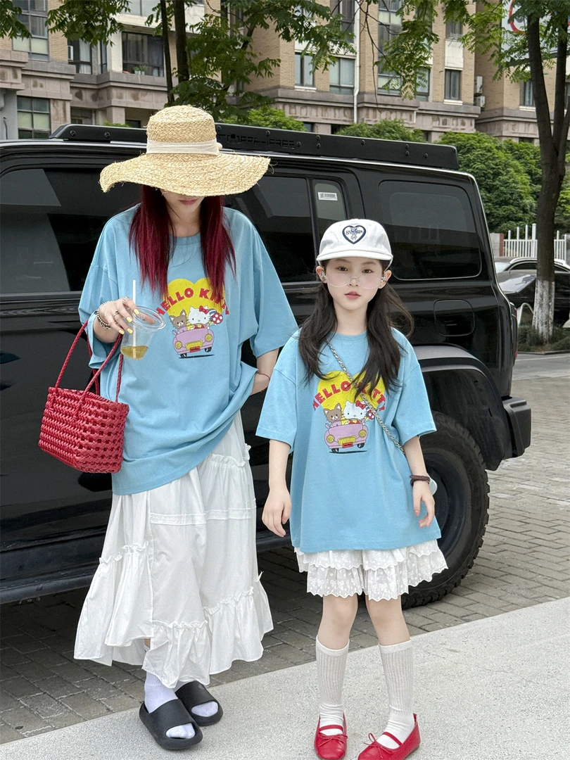 馨爸专属-71977-TBB童装女童卡通印花亲子T恤