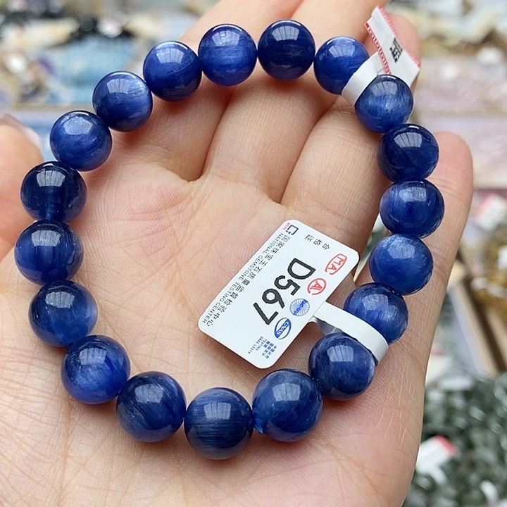 蓝晶石手串未镶嵌D567 蓝晶石 10m+