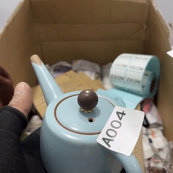 瓷片茶摆件工艺品摆件666