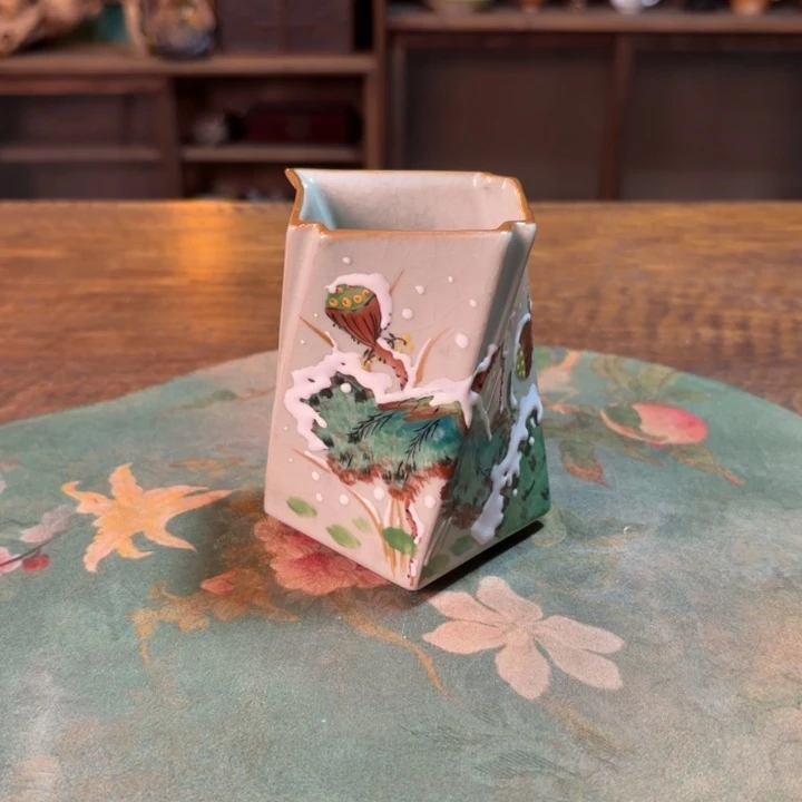 柴烧纯手工手绘陶瓷