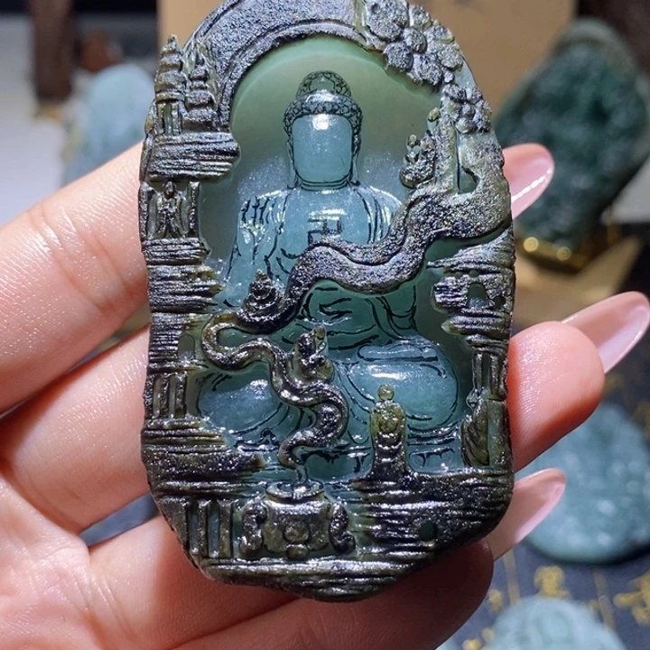 陆***1定制翡翠未镶嵌佛祖