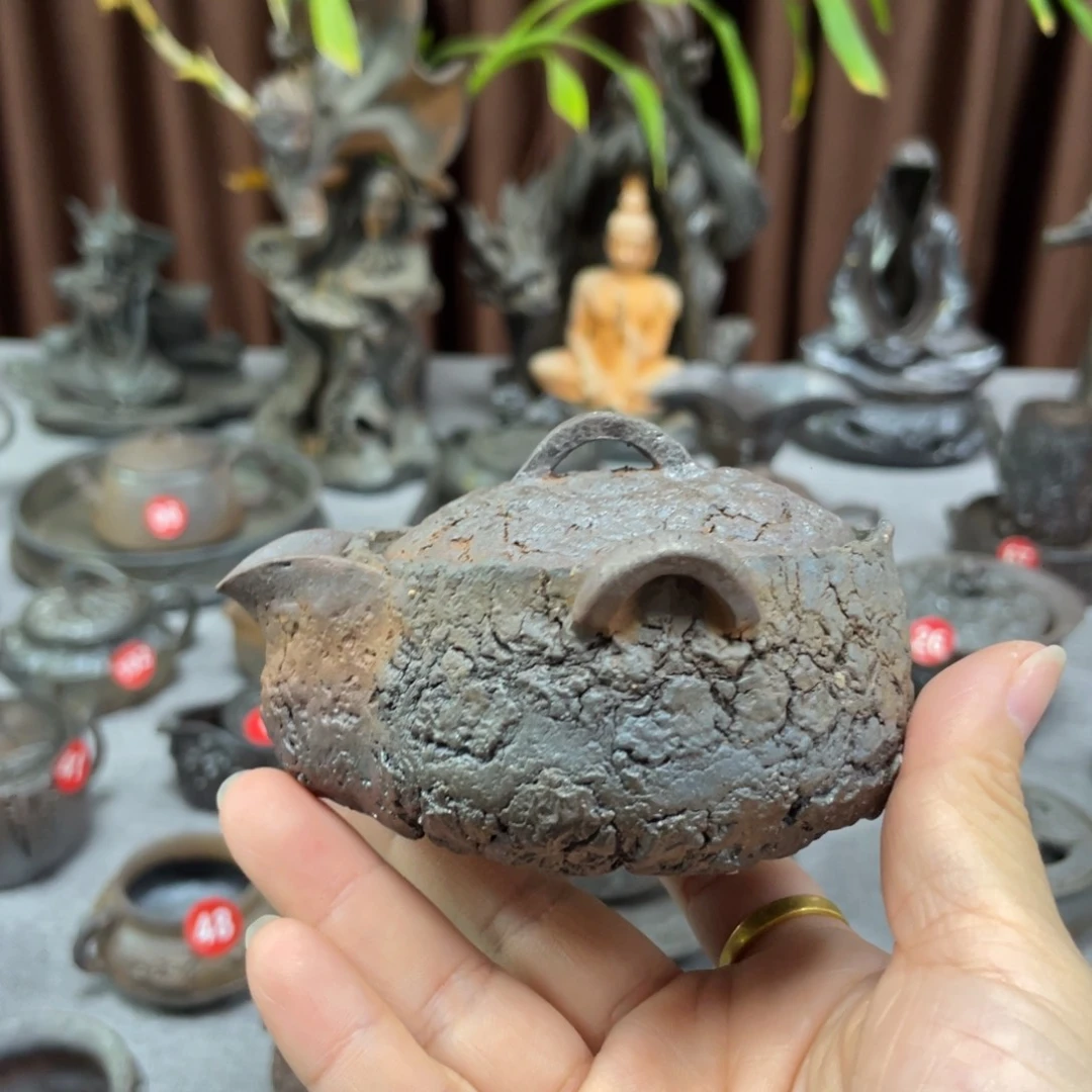福利全手捏柴烧茶器