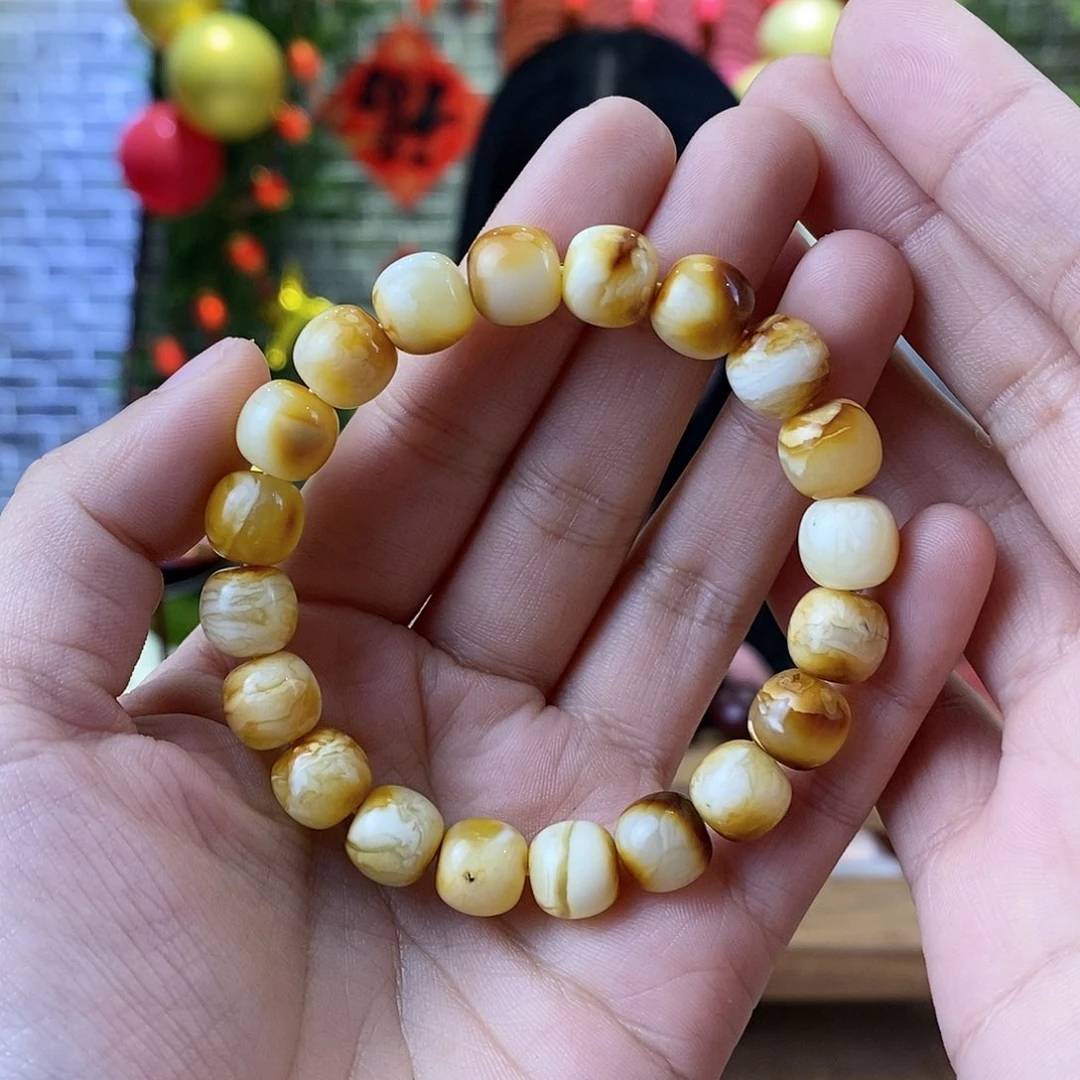 蜜蜡裸石未镶嵌蜜蜡手串10mm