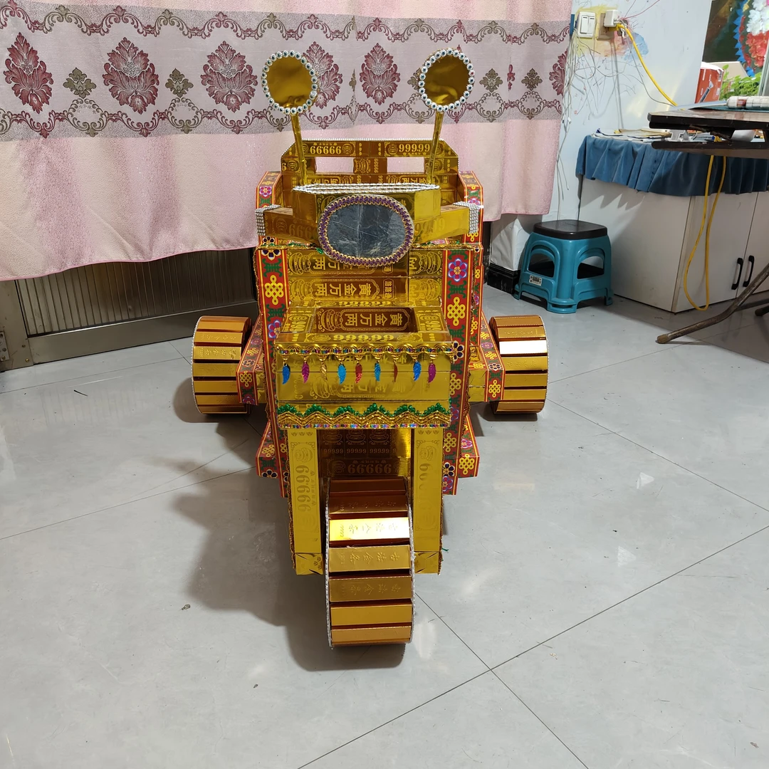 手工折纸黄金万两金条三轮车材料包带详细视频教程全套