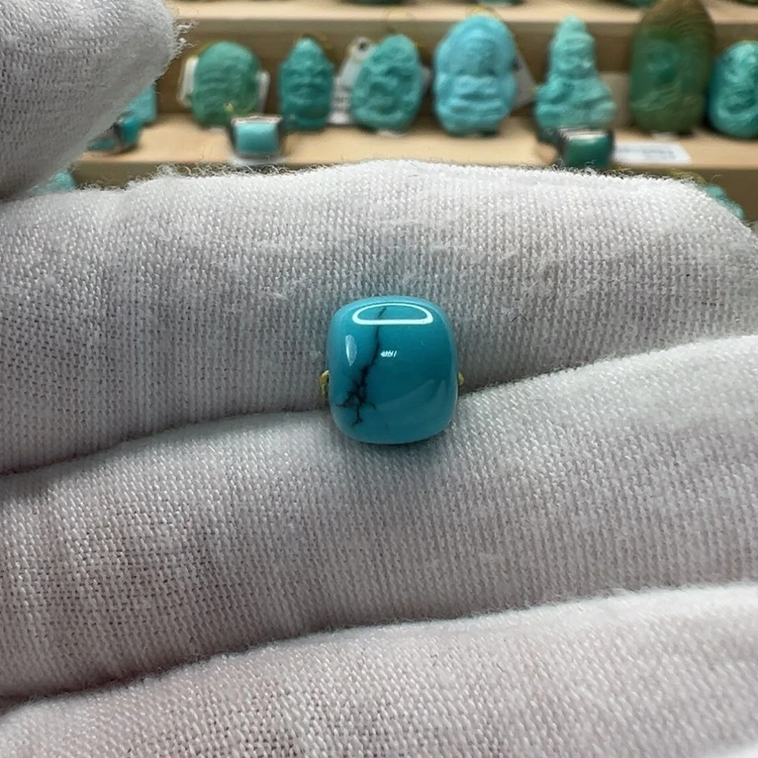 未镶嵌绿松石老型珠9mm