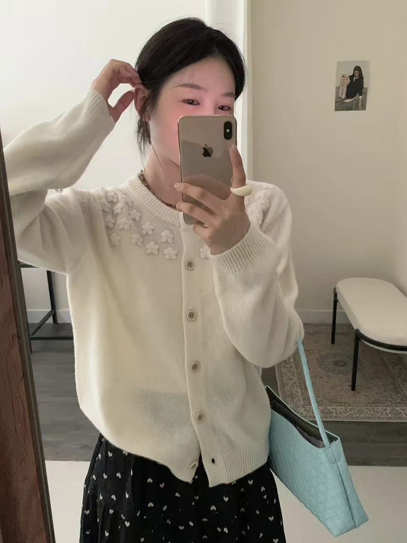 {几禾工厂专属}秋季长袖法式针织羊毛衫休闲风百搭开衫