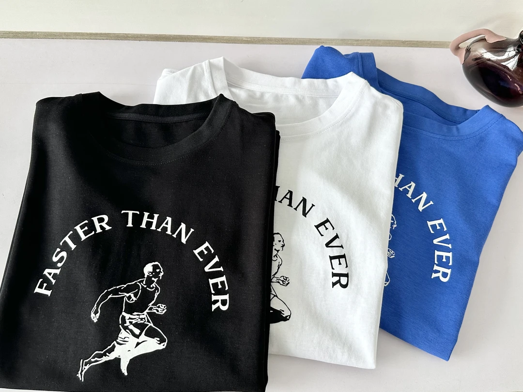 DAMEI-【奔跑男】印花宽松短款休闲短袖T恤