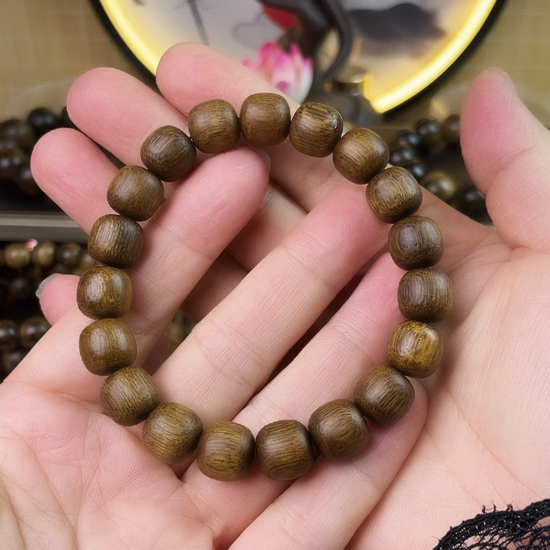 沉香手串富生红土玉化老料瘤疤1.0