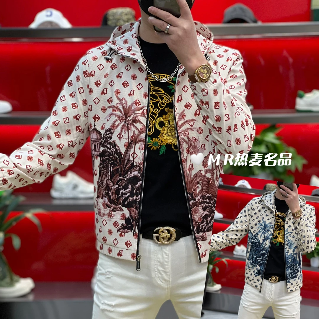 【星欧甄选】春夏夹克连帽星星城堡小镇25款 男士修身高端时尚外套