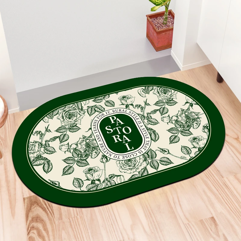 K122【80*120cm】入户门地垫简约田园家用客厅卧室卫生间吸水防滑垫