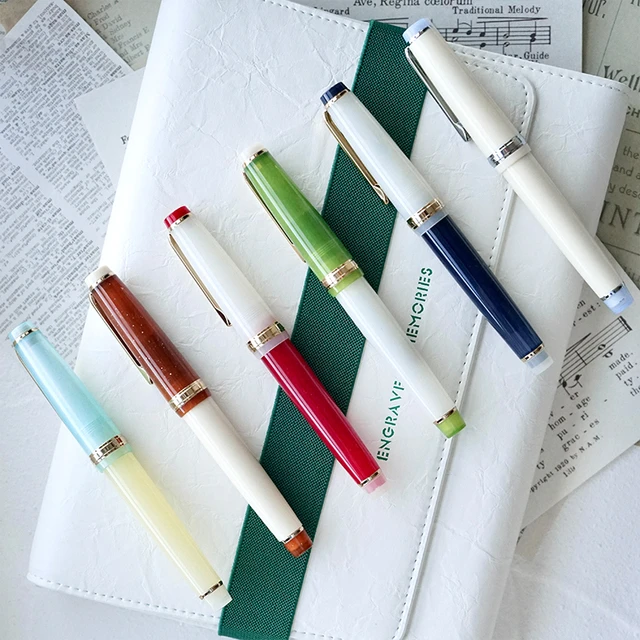 金豪82钢笔 硬笔书法练字专用 半透明拼色布丁狗鸡尾君子剑学生新