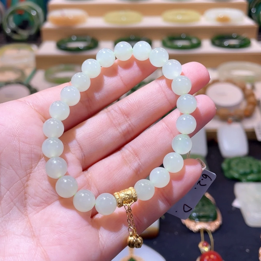 和田玉未镶嵌颈饰高品冰晴手串