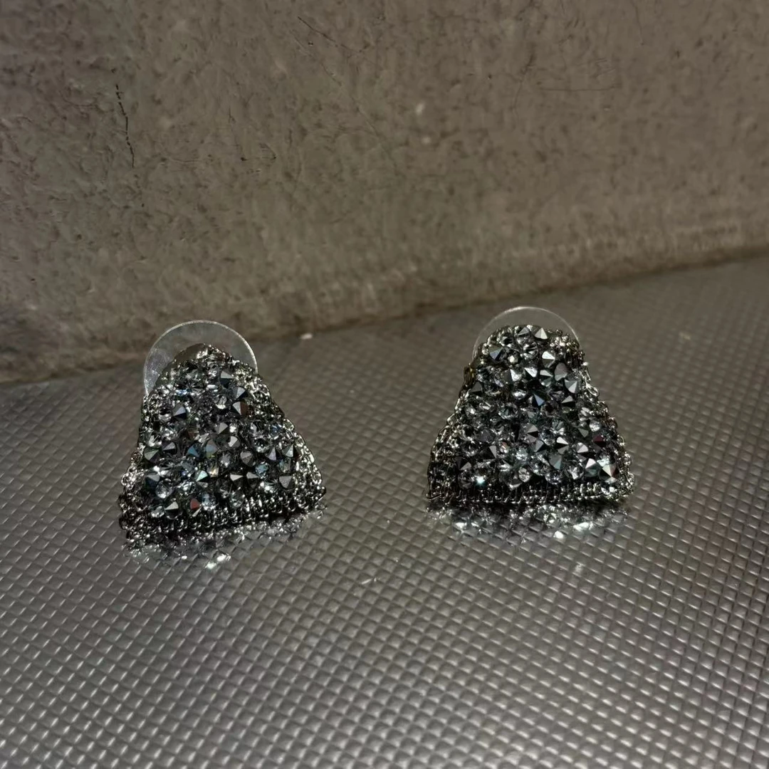 合金耳饰 韩国华子晶耳钉R293