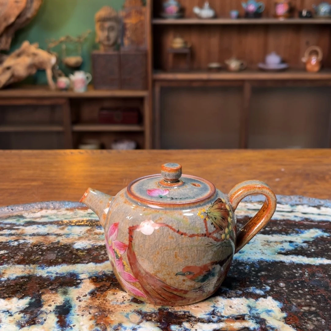 杯柴烧手工手绘陶瓷