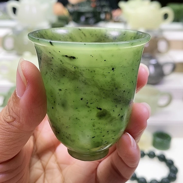 未镶嵌和田玉挂件茶杯60m l