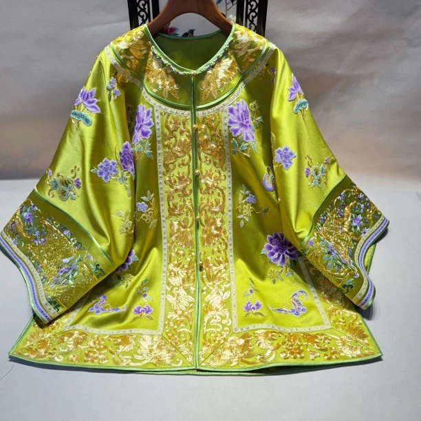 直播间专拍 苏绣纯手工新中式国风纯手工绣花对襟马甲新中式国风