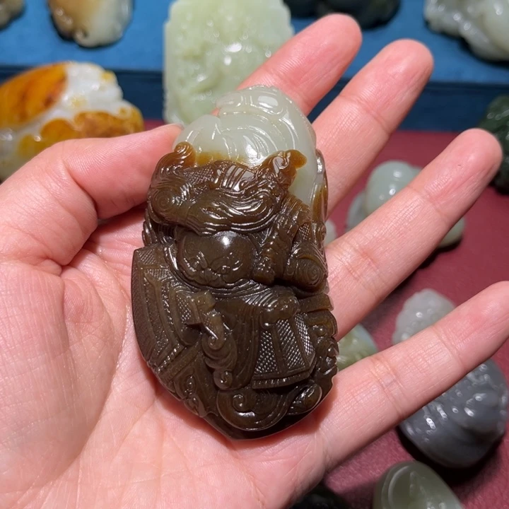 和田玉把件未镶嵌凯**归