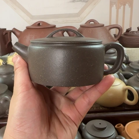 茶壶紫砂梨皮天青170cc