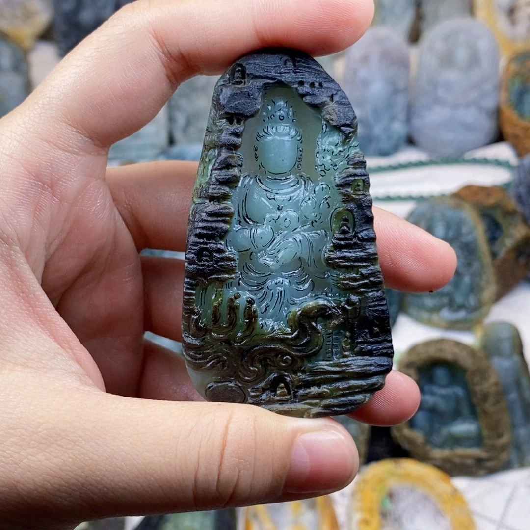 未镶嵌定制翡翠潇**雨定制挂件专属链接