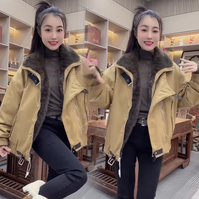 2025秋冬新款时尚显瘦气质网红高档洋气女高级百搭宽松大码外套潮