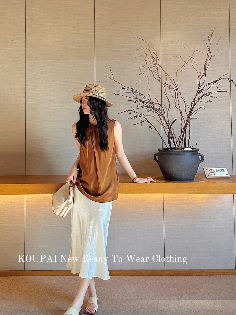 【DY】极简垂坠百搭长半裙-gq22808